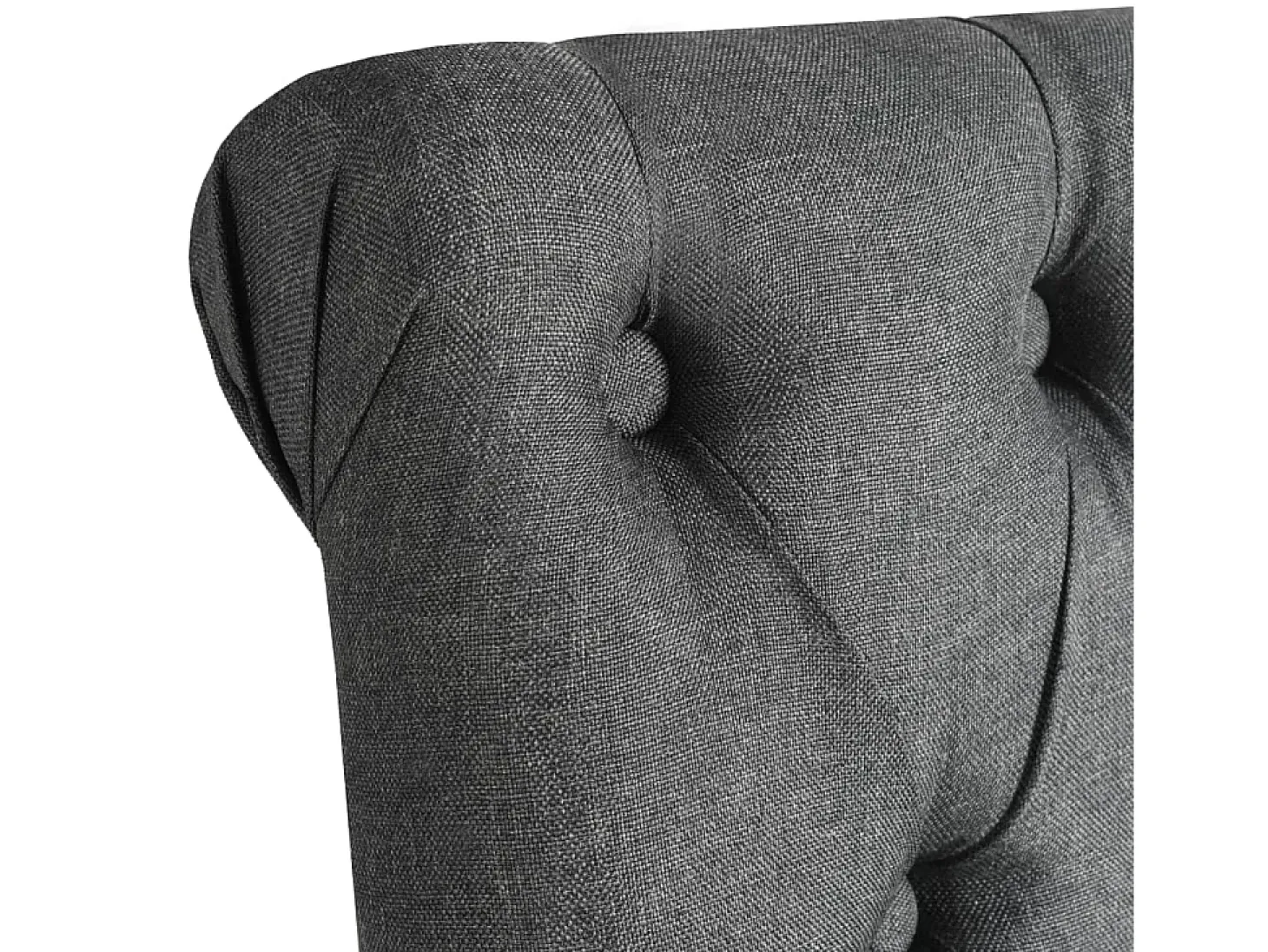 Sillas de comedor 6 unidades tela gris oscuro