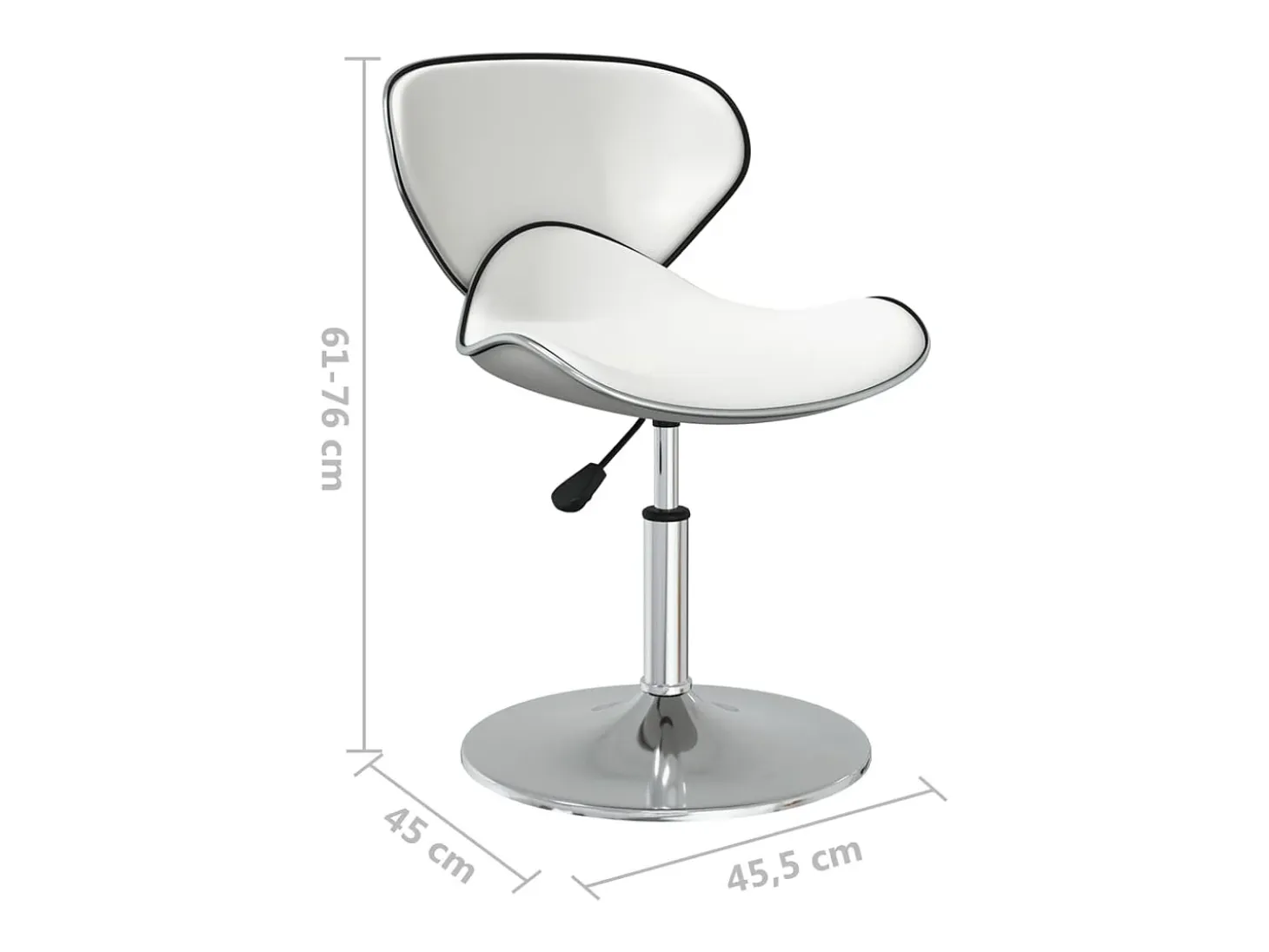 Sillas de comedor 2 unidades cuero sintético blanco
