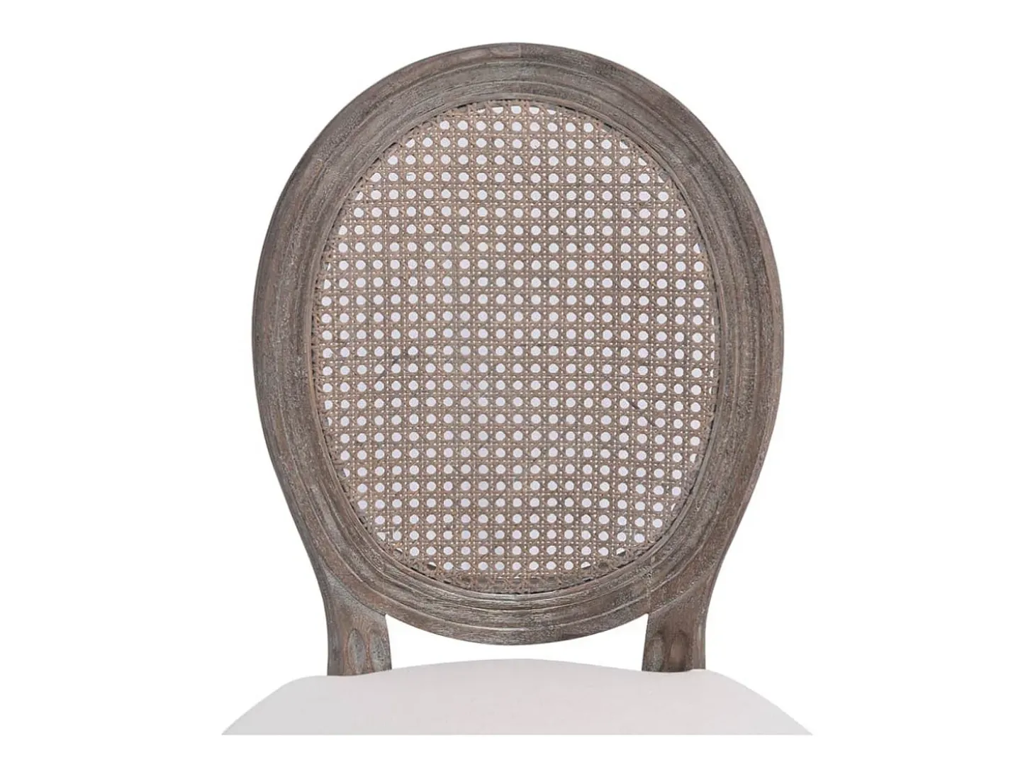 Sillas de comedor 6 unidades tela color crema
