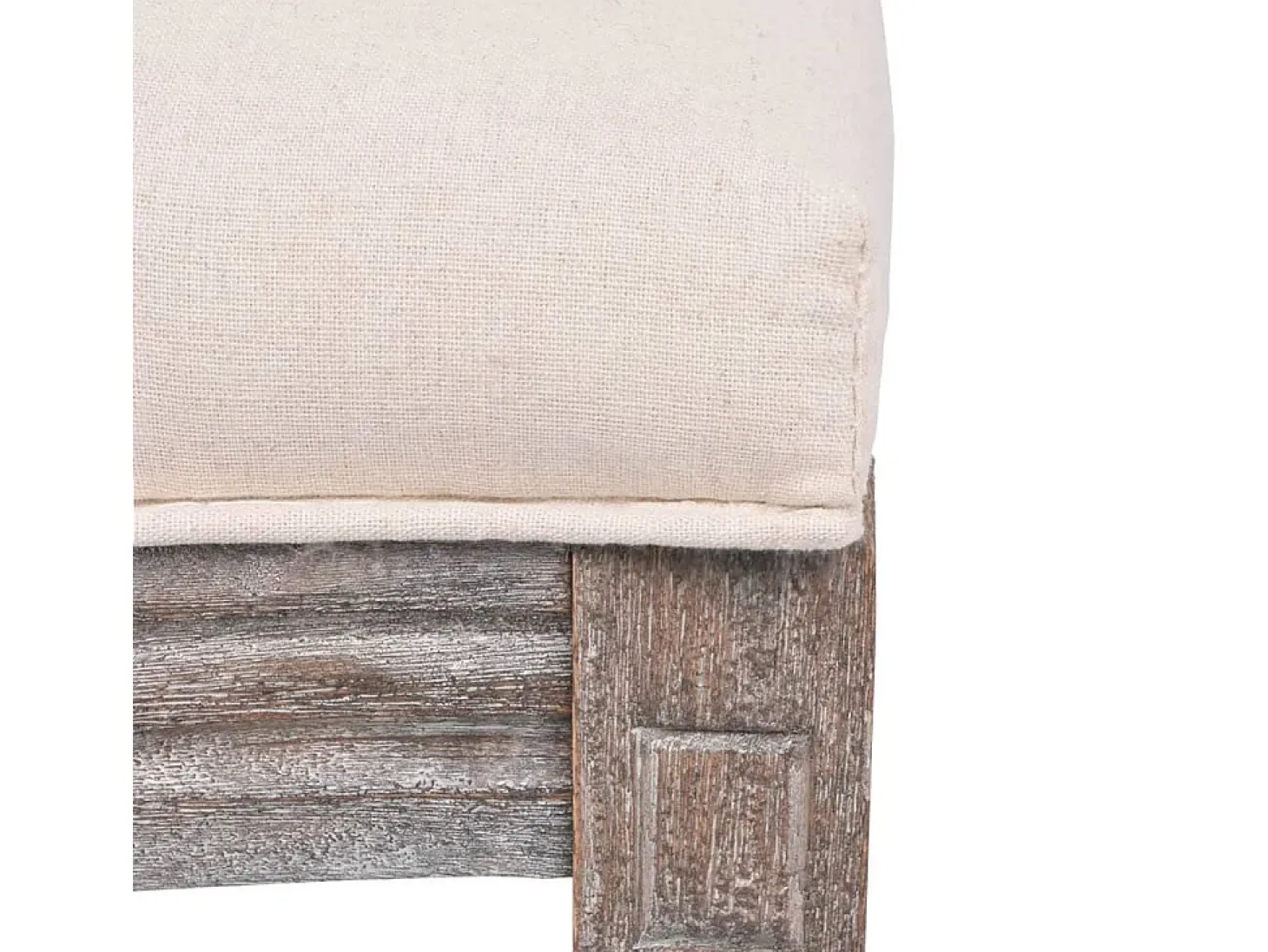 Sillas de comedor 6 unidades tela color crema