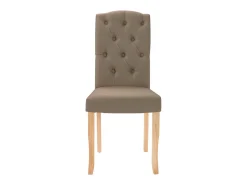 Sillas de comedor 4 unidades tela gris taupé