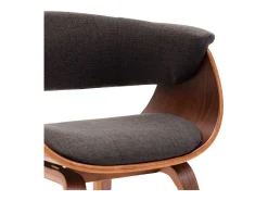 Sillas de comedor 6 unidades madera curvada gris y tela