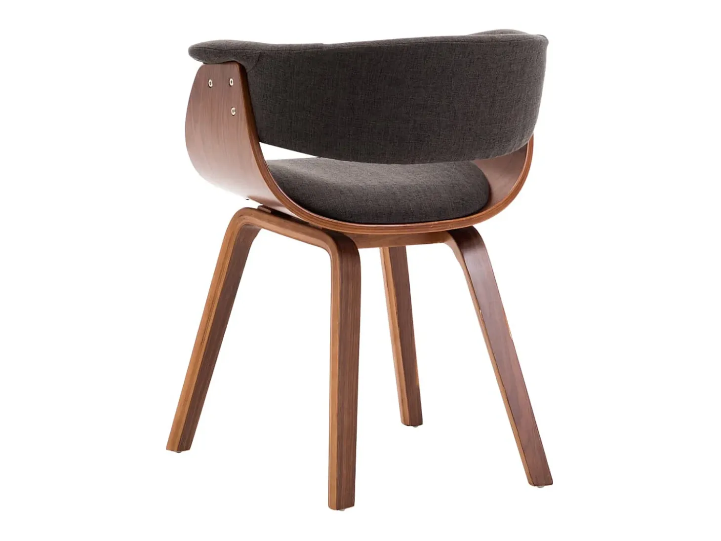 Sillas de comedor 6 unidades madera curvada gris y tela