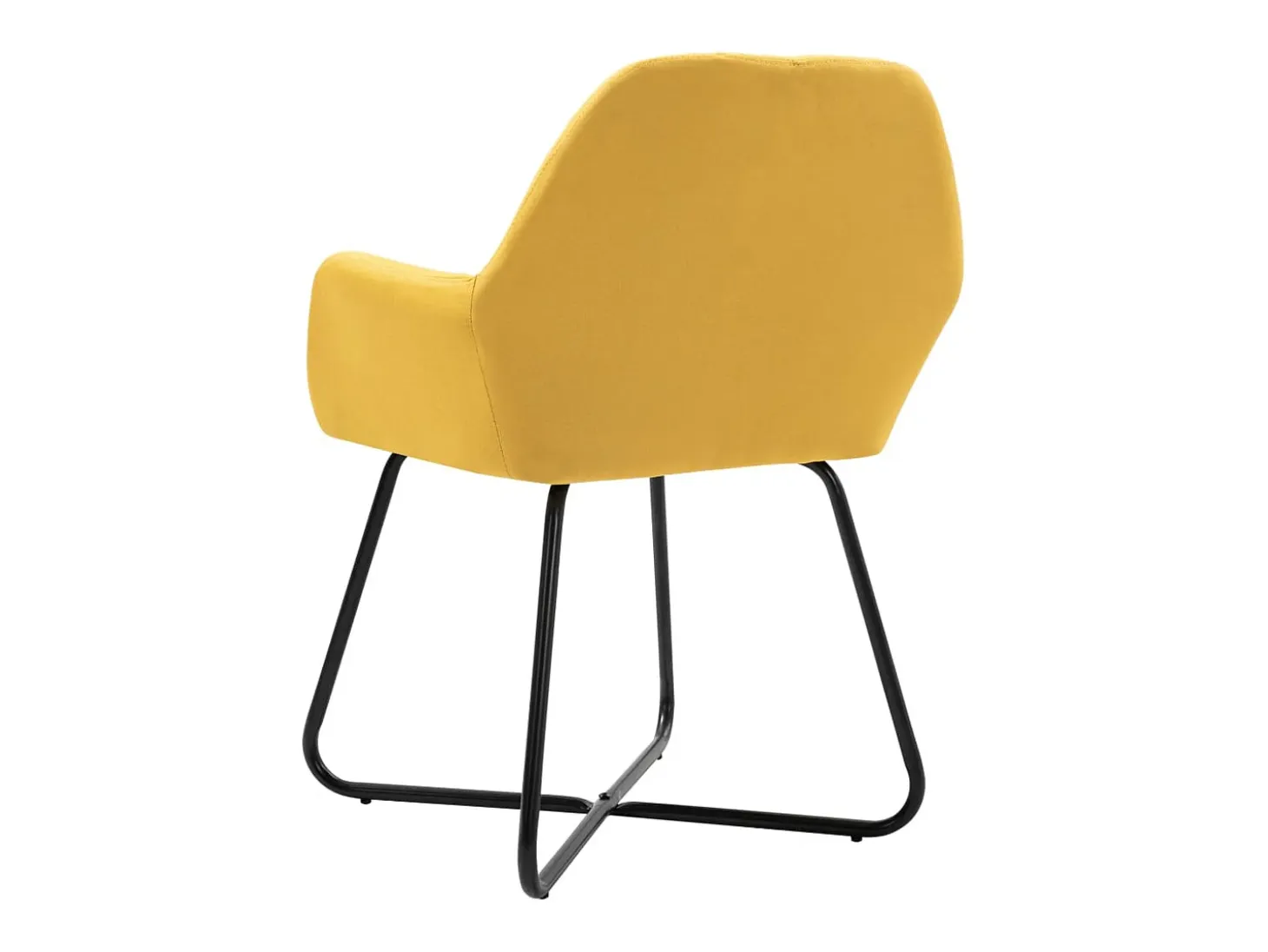 Sillas de comedor 2 unidades tela amarillo