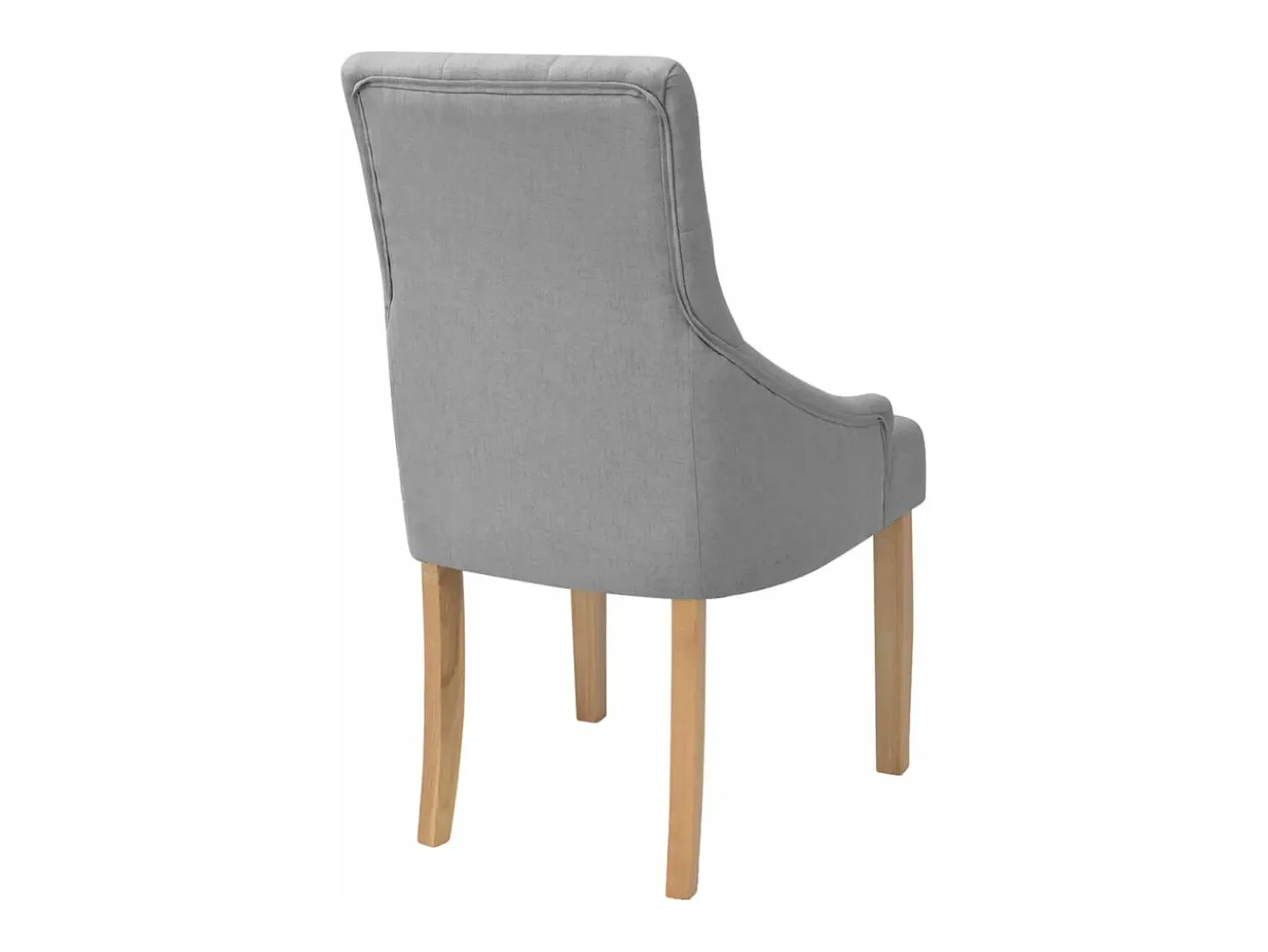 Sillas de comedor 2 unidades tela gris claro