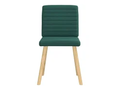 Sillas de comedor 2 unidades tela verde oscuro