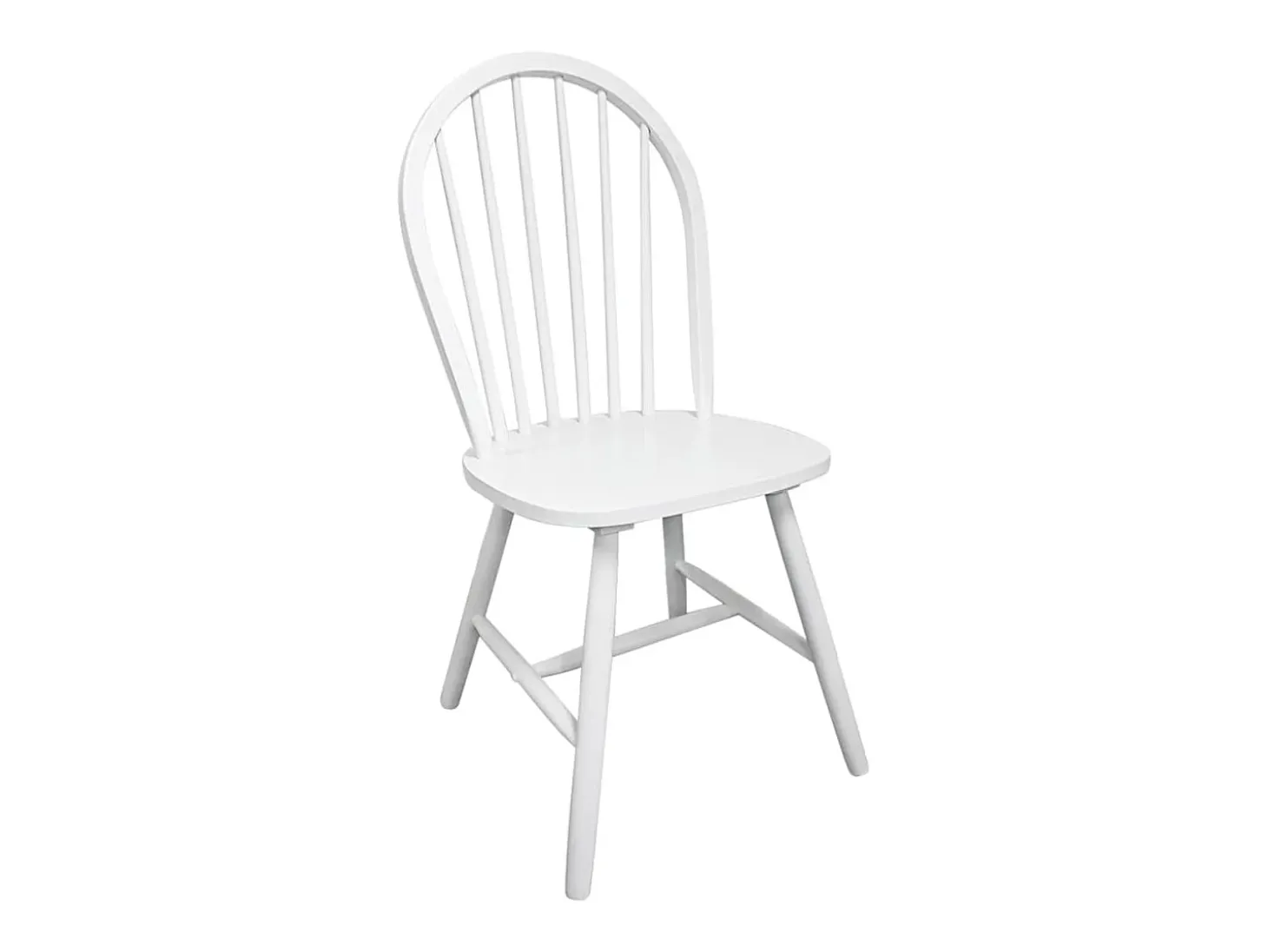 Sillas de comedor 2 unidades madera maciza de caucho blanca