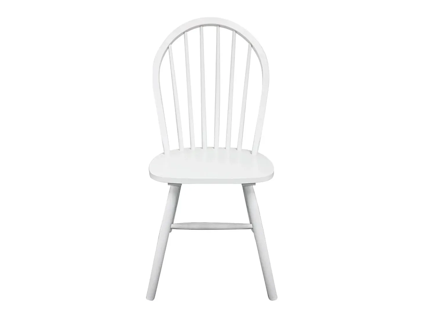 Sillas de comedor 2 unidades madera maciza de caucho blanca