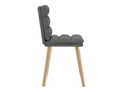 Sillas de comedor 6 unidades tela gris oscuro