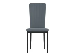 Sillas de comedor 2 unidades terciopelo gris oscuro