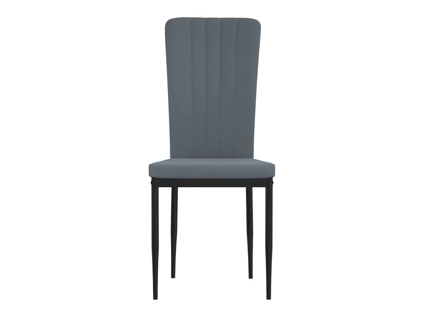 Sillas de comedor 2 unidades terciopelo gris oscuro