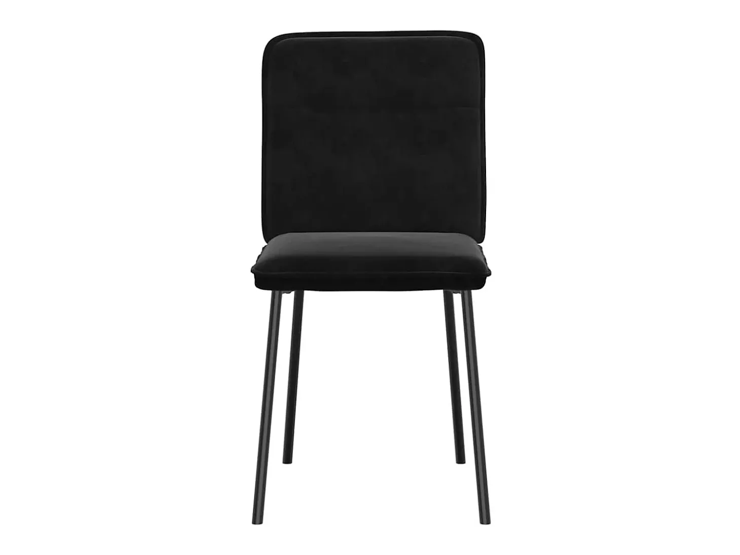 Sillas de comedor 4 unidades terciopelo negro