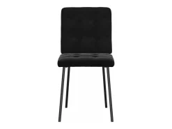 Sillas de comedor 4 unidades terciopelo negro