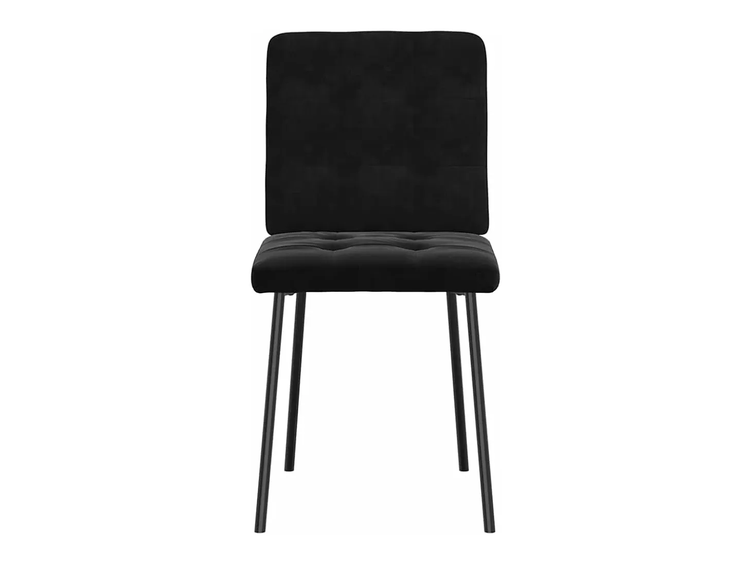 Sillas de comedor 4 unidades terciopelo negro