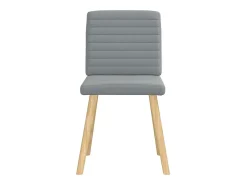 Sillas de comedor 4 unidades tela gris claro
