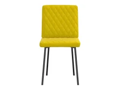 Sillas de comedor 2 unidades terciopelo amarillo