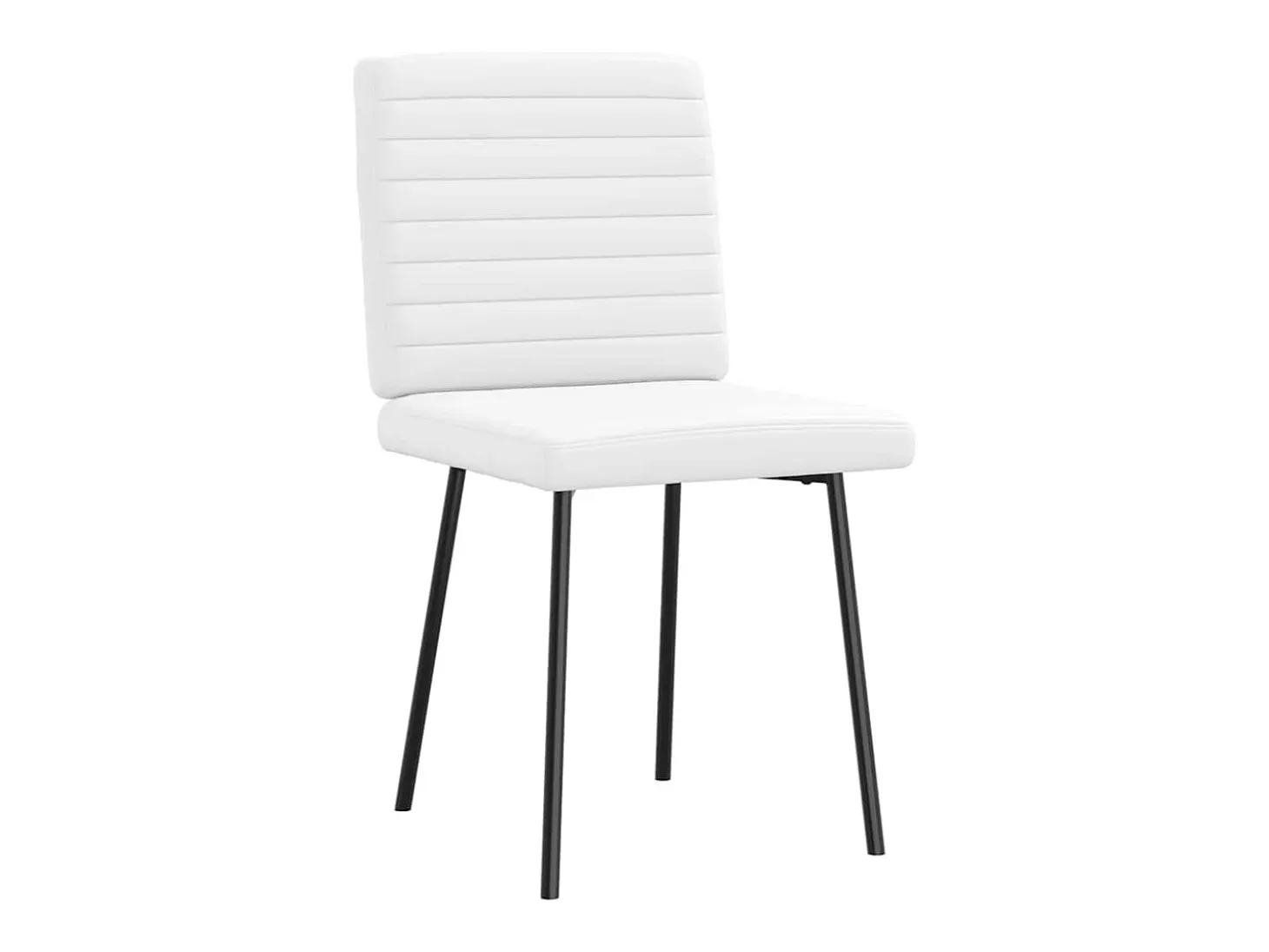 Sillas de comedor 2 unidades cuero sintético blanco