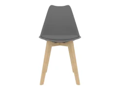 Sillas de comedor 4 unidades plástico gris