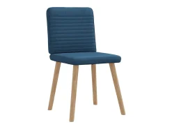 Sillas de comedor 6 unidades tela azul