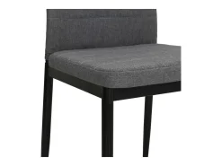 Sillas de comedor 4 unidades tela gris claro