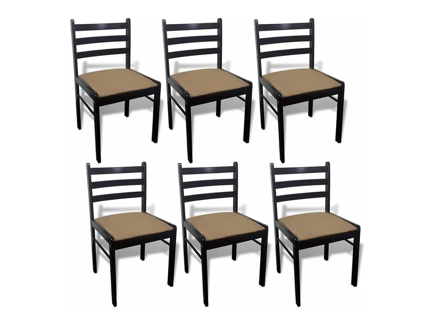 Sillas de comedor 6 unidades madera maciza y terciopelo marrón