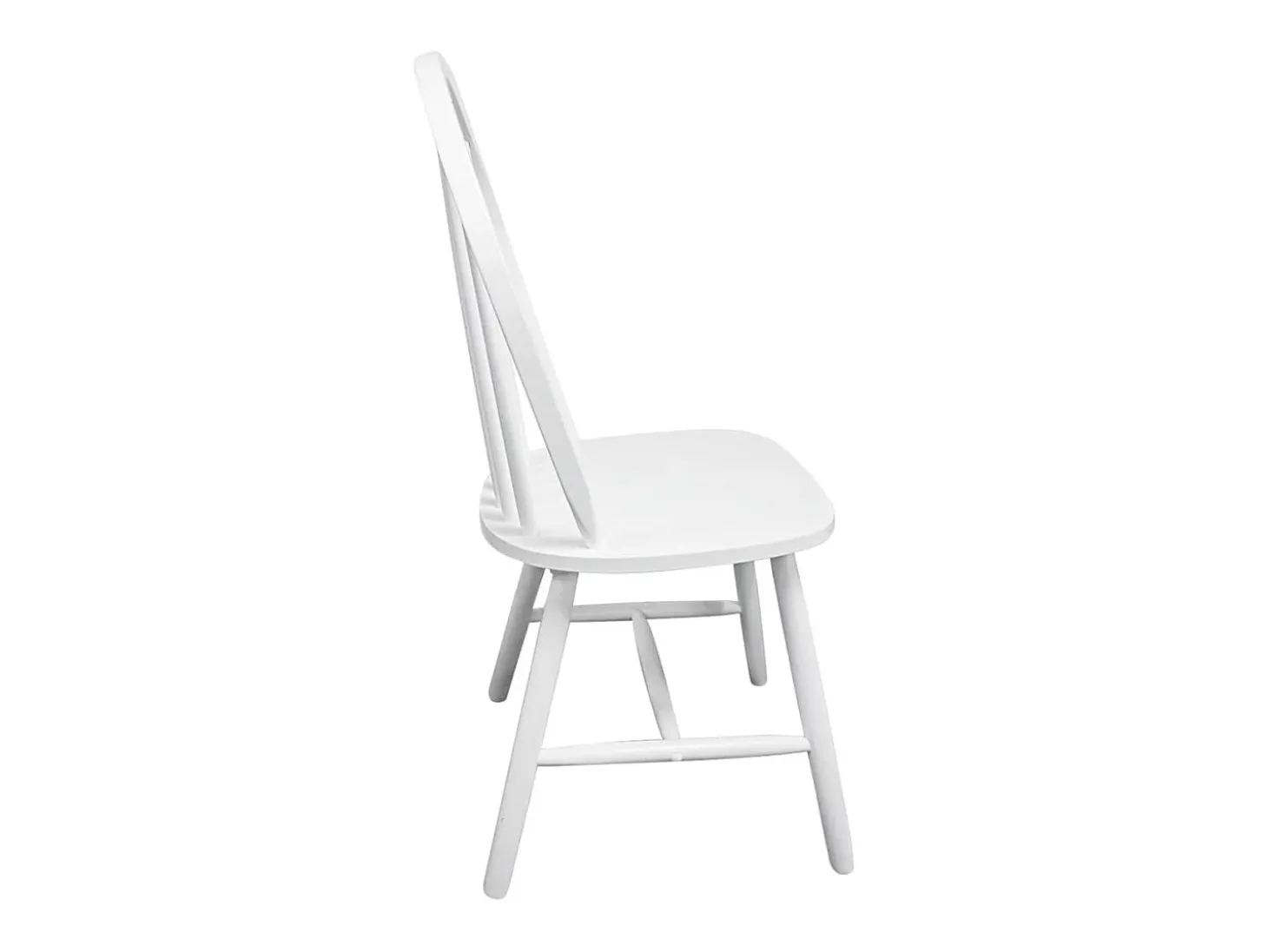 Sillas de comedor 4 unidades madera maciza de caucho blanco