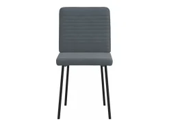 Sillas de comedor 2 unidades terciopelo gris oscuro