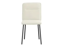 Sillas de comedor 6 unidades de terciopelo crema