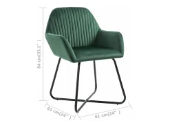 Sillas de comedor 6 unidades de terciopelo verde