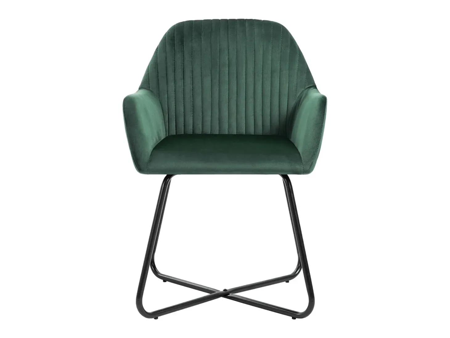 Sillas de comedor 6 unidades de terciopelo verde