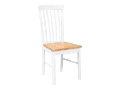 Sillas de comedor 2 unidades madera maciza de caucho blanco