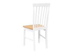 Sillas de comedor 2 unidades madera maciza de caucho blanco