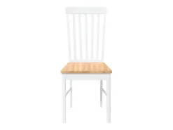 Sillas de comedor 2 unidades madera maciza de caucho blanco