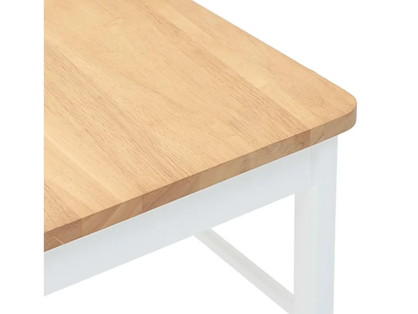 Sillas de comedor 2 unidades madera maciza de caucho blanco