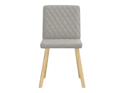 Sillas de comedor 4 unidades tela gris nube