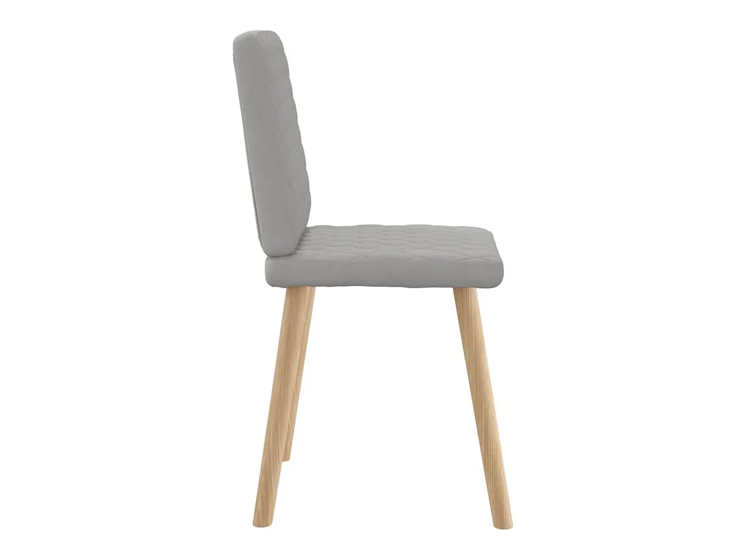 Sillas de comedor 4 unidades tela gris nube
