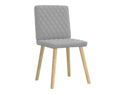 Sillas de comedor 4 unidades tela gris nube
