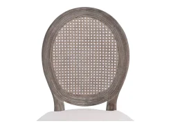 Sillas de comedor 2 unidades tela color crema