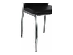 Sillas de comedor 4 unidades cuero sintético negro