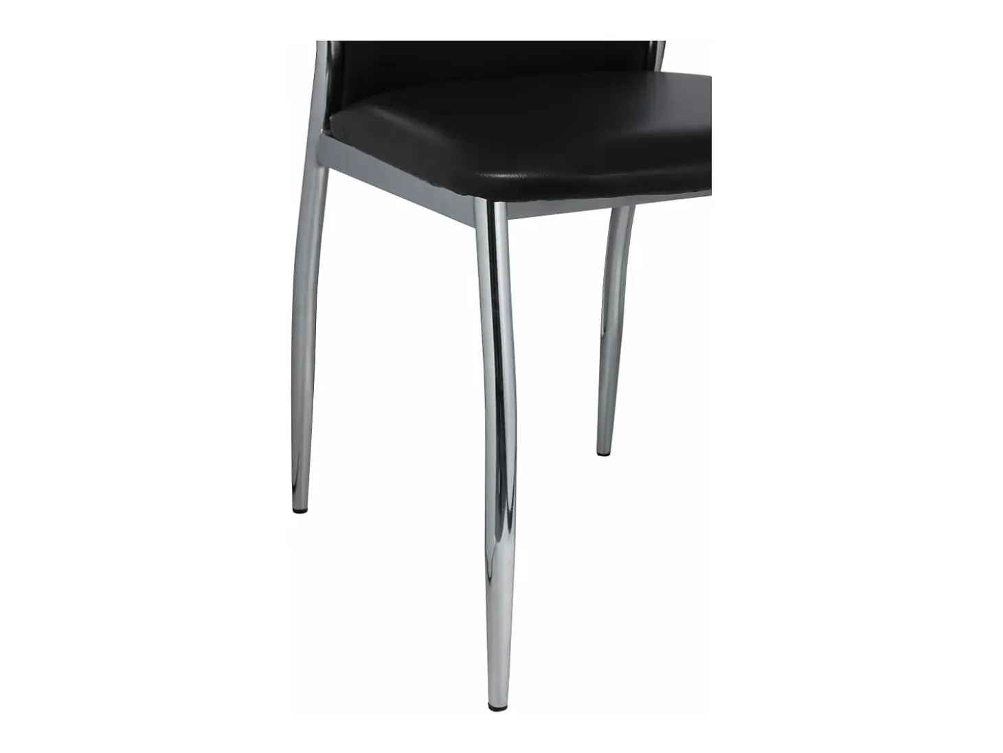 Sillas de comedor 4 unidades cuero sintético negro