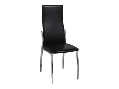 Sillas de comedor 4 unidades cuero sintético negro