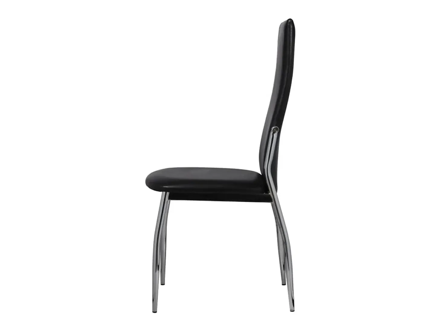 Sillas de comedor 4 unidades cuero sintético negro
