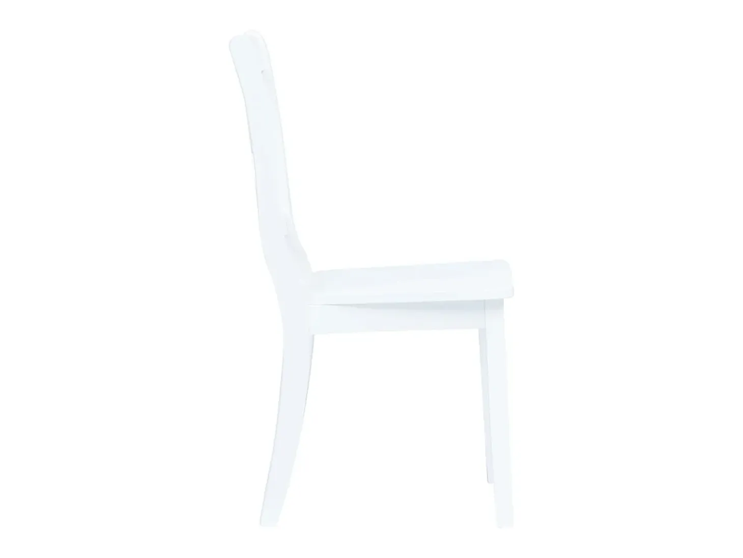 Sillas de comedor 4 unidades madera maciza de caucho blanco