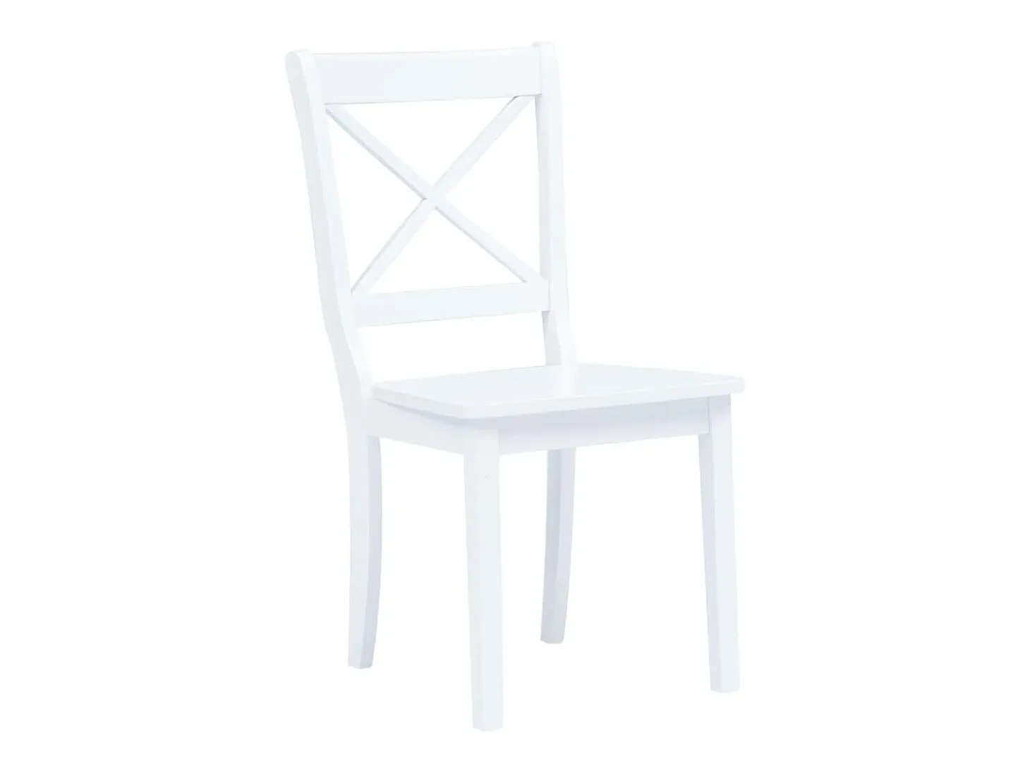 Sillas de comedor 4 unidades madera maciza de caucho blanco
