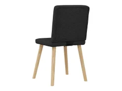 Sillas de comedor 2 unidades tela negro