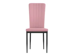 Sillas de comedor 4 unidades terciopelo rosa
