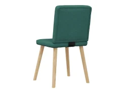 Sillas de comedor 6 unidades tela verde oscuro