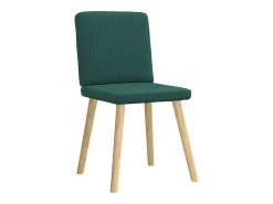 Sillas de comedor 6 unidades tela verde oscuro