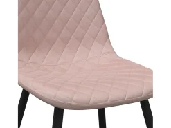 Sillas de comedor 2 unidades terciopelo rosa
