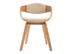 Sillas de comedor 6 unidades madera curvada y cuero sintético